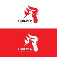 design de logotipo de churrasco de frango grelhado, vetor de cabeça de frango, marca da empresa