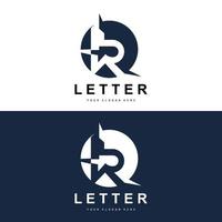 logotipo da letra r, símbolo do alfabeto vetorial, design para logotipos de marcas com letra inicial vetor