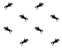 vetor sem costura padrão de cavalo pulando