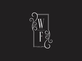 ícone de logotipo wf minimalista, novo design de ícone de logotipo de luxo wf vetor