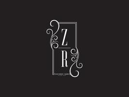 design de imagem vetorial de carta de logotipo de luxo criativo zr rz vetor