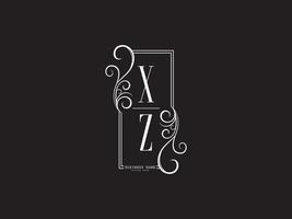 ícone inicial do logotipo xz, vetor exclusivo da letra do logotipo xz de luxo