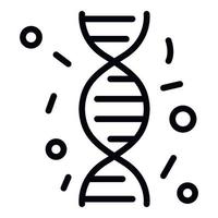 ícone de DNA imunológico, estilo de estrutura de tópicos vetor