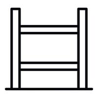 ícone de rack de armazém vazio, estilo de estrutura de tópicos vetor