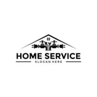 modelo de vetor de ícone de logotipo de serviço doméstico