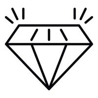 ícone de diamante caro, estilo de estrutura de tópicos vetor