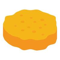 ícone de pão de hambúrguer, estilo isométrico vetor