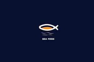 vetor de design de logotipo de frutos do mar