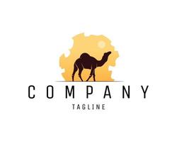 logotipo de silhueta velha de camelo isolado no fundo branco melhor vista lateral para design de distintivo, emblema e etiqueta. ilustração vetorial disponível no eps 10. vetor