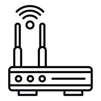 ícone do roteador, estilo de estrutura de tópicos vetor