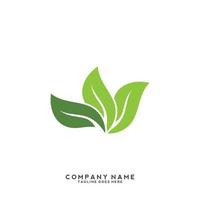 logotipo de folhas verdes. planta natureza eco jardim estilizado ícone vetor botânico.