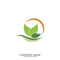 logotipo de folhas verdes. planta natureza eco jardim estilizado ícone vetor botânico.