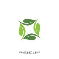 logotipo de folhas verdes. planta natureza eco jardim estilizado ícone vetor botânico.