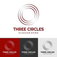 vestuário de logotipo de três círculos vetor
