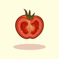 ilustração de desenhos animados desenhados à mão de tomates frescos vetor