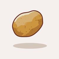 ilustração de desenhos animados desenhados à mão de batatas frescas vetor