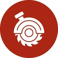 design de ícone criativo de serra circular vetor