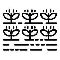 ícone de planta de rabanete de fazenda, estilo de estrutura de tópicos vetor