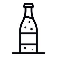 garrafa de vidro de ícone de limonada, estilo de estrutura de tópicos vetor