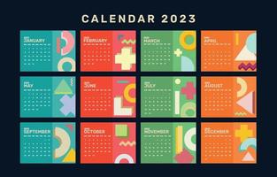 Modelo de calendário 2023 vetor