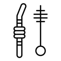 ícone de linha de palha de metal vetor