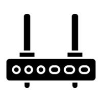 ícone de glifo de modem vetor