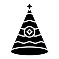 ícone de símbolo de chapéu de festa vetor