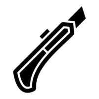 ícone de glifo de faca utilitária vetor