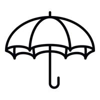 ícone de bastão de guarda-chuva aberto, estilo de estrutura de tópicos vetor