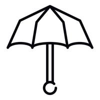 ícone de guarda-chuva feminino, estilo de estrutura de tópicos vetor