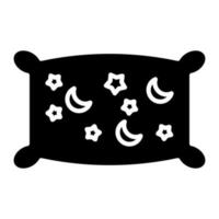 ícone de glifo de travesseiro de bebê vetor