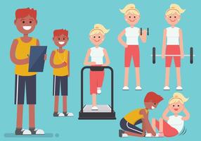 Personal trainer fitness vector