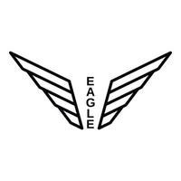 logotipo da águia, estilo de contorno vetor