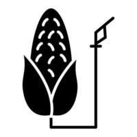 ícone de glifo de energia de milho vetor