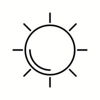 ícone exclusivo da linha vetorial do sol vetor