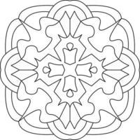 gráfico de página para colorir mandala vetor