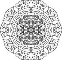 gráfico de página para colorir mandala vetor