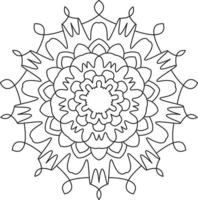 gráfico de página para colorir mandala vetor