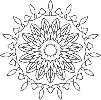 gráfico de página para colorir mandala vetor