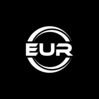 design de logotipo de carta eur na ilustração. logotipo vetorial, desenhos de caligrafia para logotipo, pôster, convite, etc. vetor