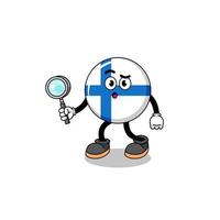 mascote da Finlândia procurando vetor