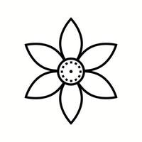 ícone de linha de vetor de flor exclusivo