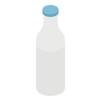 ícone de garrafa de leite, estilo isométrico vetor