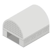 ícone de construção de hangar, estilo isométrico vetor