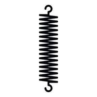 ícone de mola espiral, estilo de estrutura de tópicos vetor