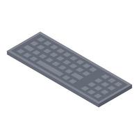 ícone plástico do teclado, estilo isométrico vetor