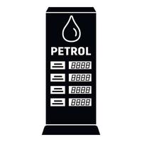 ícone do conselho fiscal da gasolina, estilo simples vetor