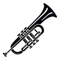 ícone de trompete, estilo simples vetor