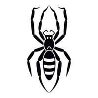 ícone de aranha lagarta, estilo simples vetor