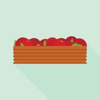 caixa de ícone de tomate, estilo simples vetor